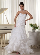 Designer Wedding Dress With Mermaid Ruffles Skirt Florida Low Price