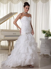 Designer Wedding Dress With Mermaid Ruffles Skirt Florida Low Price