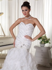 Designer Wedding Dress With Mermaid Ruffles Skirt Florida Low Price