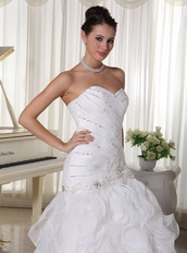 Designer Wedding Dress With Mermaid Ruffles Skirt Florida Low Price