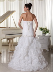 Designer Wedding Dress With Mermaid Ruffles Skirt Florida Low Price