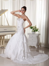 Designer Bridal Dresses Ready To Wear With Mermaid Layers Skirt Low Price