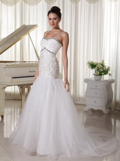 Designer Lists Wedding Dress With Spaghetti Straps Trumpt Skirt Low Price