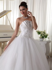 Strapless A-line Puffy Skirt Wedding Dress For Bride Wear Low Price