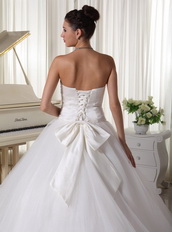 Strapless A-line Puffy Skirt Wedding Dress For Bride Wear Low Price