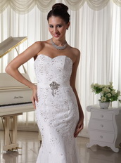 Ivory Sheath Mermaid Unique Lace Wedding Gowns For Cheap Low Price