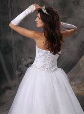 Elegant Princess Sweetheart Floor-length Organza Beading Wedding Dress Low Price