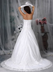 Perfect Strapless A-line Ivory Wedding Dress With Lace Low Price