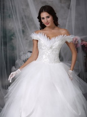 Perfect Ball Gown Off The Shoulder Wedding Dress Puffy Low Price