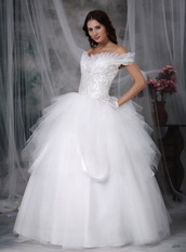 Perfect Ball Gown Off The Shoulder Wedding Dress Puffy Low Price