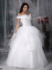 Perfect Ball Gown Off The Shoulder Wedding Dress Puffy Low Price