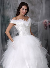 Perfect Ball Gown Off The Shoulder Wedding Dress Puffy Low Price