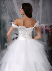 Perfect Ball Gown Off The Shoulder Wedding Dress Puffy Low Price