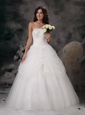 Remarkable Strapless Custom Tailoring Wedding Dress Women Low Price