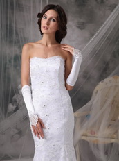 Perfect Trumpet White Lace Wedding The Dress Of Bride Low Price