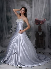 Sweetheart Neck Nice Wedding Dress Made By Silver Stain Low Price