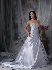 Sweetheart Neck Nice Wedding Dress Made By Silver Stain Low Price