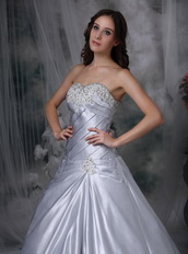 Sweetheart Neck Nice Wedding Dress Made By Silver Stain Low Price