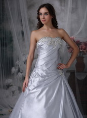 Sweetheart Neck Nice Wedding Dress Made By Silver Stain Low Price