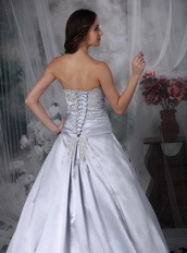 Sweetheart Neck Nice Wedding Dress Made By Silver Stain Low Price