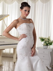 Fashionbale Slim Mermaid Skirt Wedding Dress With Lace Low Price