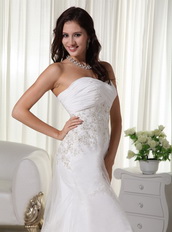 Chapel Train Beautiful Los Angel Wedding Dress With Lace Low Price