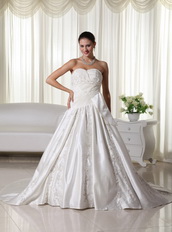 Exclusive Church Wedding Dress With Embroidery Emberllishments Low Price