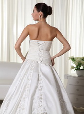 Exclusive Church Wedding Dress With Embroidery Emberllishments Low Price