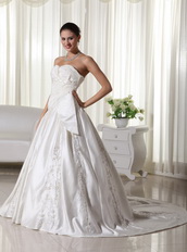 Exclusive Church Wedding Dress With Embroidery Emberllishments Low Price