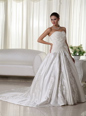 Exclusive Church Wedding Dress With Embroidery Emberllishments Low Price
