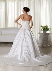 Exclusive Church Wedding Dress With Embroidery Emberllishments Low Price