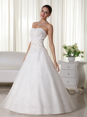 Floor-length Long A-line Puffy Wedding Dress For Bride Wear Low Price