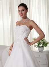 Floor-length Long A-line Puffy Wedding Dress For Bride Wear Low Price