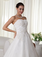 Floor-length Long A-line Puffy Wedding Dress For Bride Wear Low Price