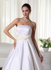 Cheap Strapless Wedding Dress With Long Puffy Skirt Low Price