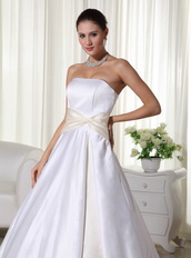 Cheap Strapless Wedding Dress With Long Puffy Skirt Low Price