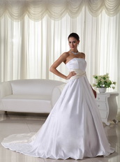 Cheap Strapless Wedding Dress With Long Puffy Skirt Low Price