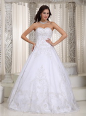 Sweetheart Embroidery Details Wedding Dress With Beading Low Price