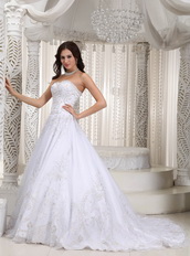 Sweetheart Embroidery Details Wedding Dress With Beading Low Price