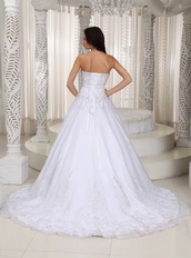 Sweetheart Embroidery Details Wedding Dress With Beading Low Price