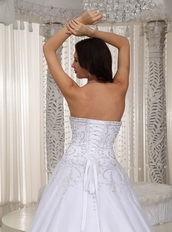 Sweetheart Embroidery Details Wedding Dress With Beading Low Price