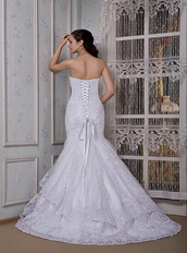 Mermaid Strapless Lace layers Wedding Dress For Wholesale Low Price