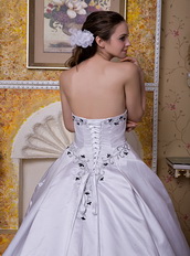 Strapless Chapel Train Embroidery Wedding Ball Gown Cheap Low Price