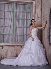 Strapless Chapel Train Designer Wedding Dress New Look Low Price