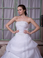 Strapless Chapel Train Designer Wedding Dress New Look Low Price