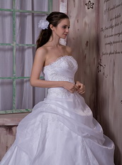 Strapless Chapel Train Designer Wedding Dress New Look Low Price