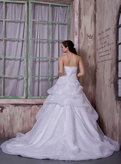 Strapless Chapel Train Designer Wedding Dress New Look Low Price