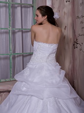 Strapless Chapel Train Designer Wedding Dress New Look Low Price