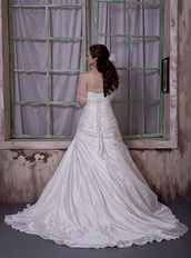 Embroidery Strapless Gorgeous Wedding Dress Designer Your Own Low Price