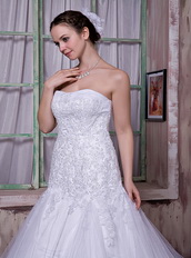 Corset Back Strapless Puffy Skirt Wedding Dress Custom Made Online Low Price